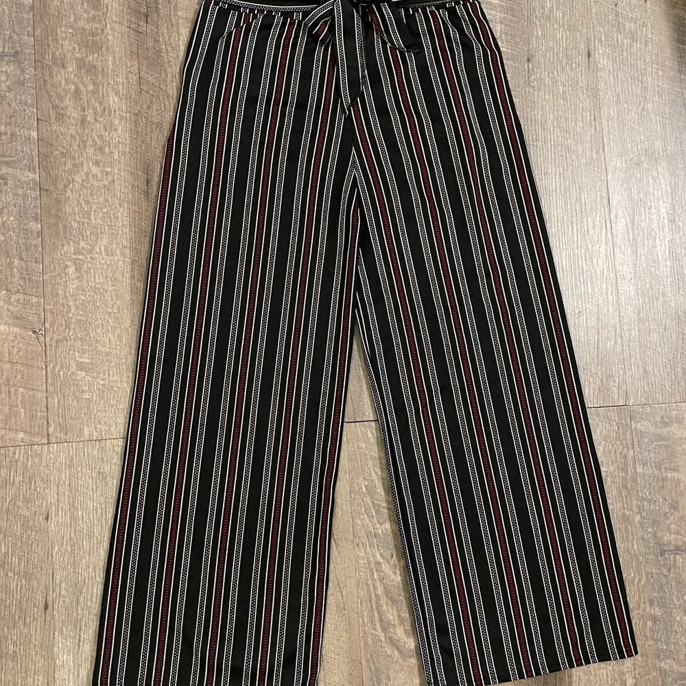 Black Striped Pants